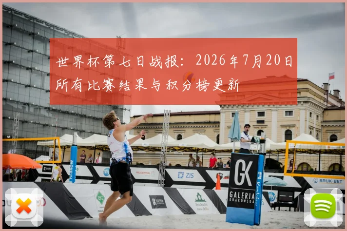 世界杯第七日战报：2026年7月20日所有比赛结果与积分榜更新